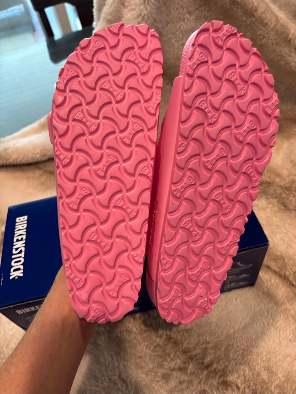 Birkenstock Women’s Narrow Fit Arizona EVA Sandals in Candy Pink size 8/39 - Picture 6 of 6